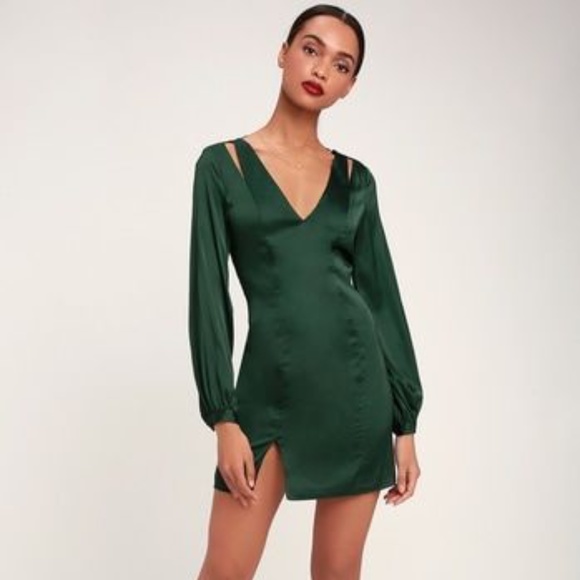 Ryse The Label Green Amanda Satin Cutout Dress - Picture 4 of 12